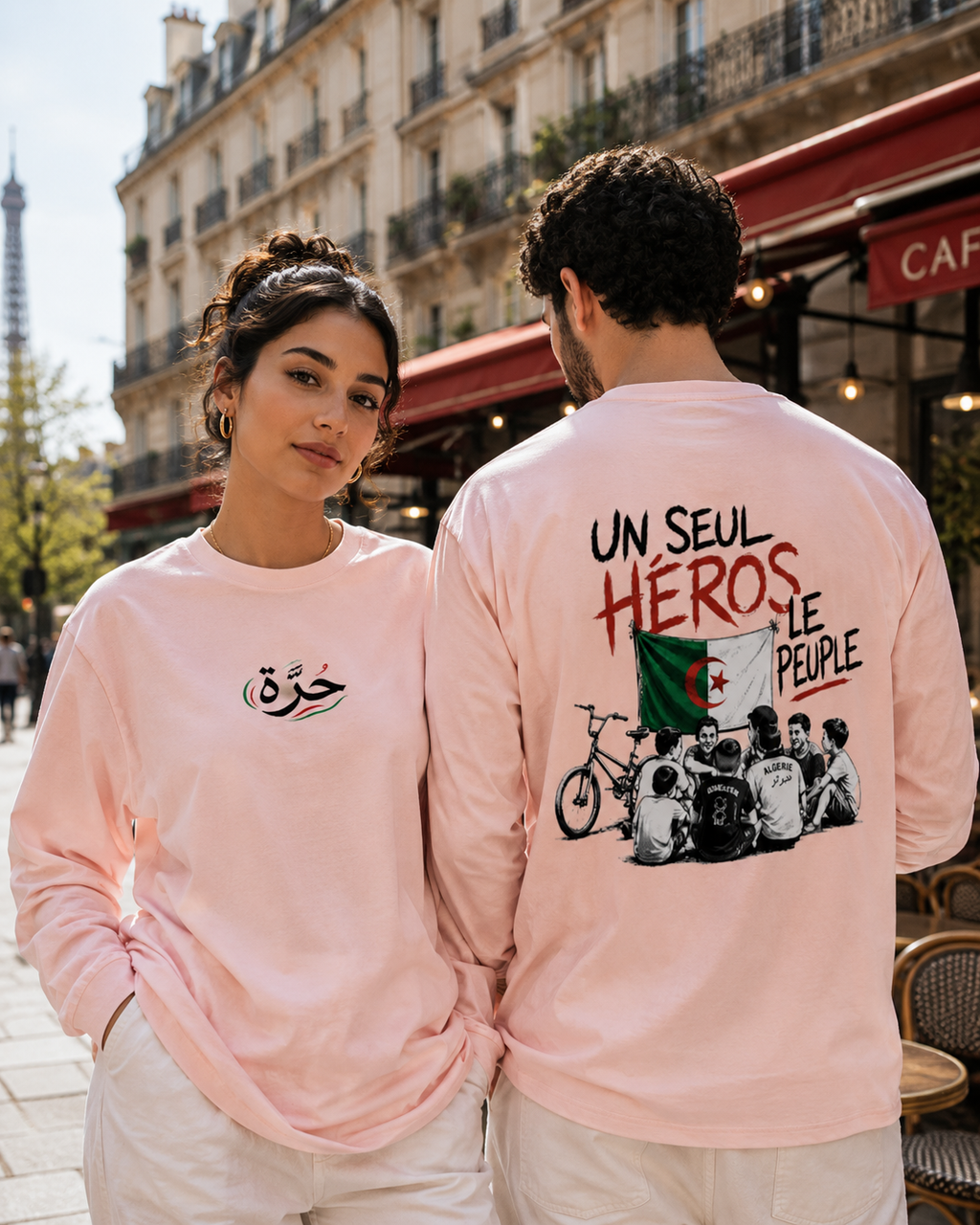 ``un seul heros`` Crewneck Long-Sleeve T-Shirt