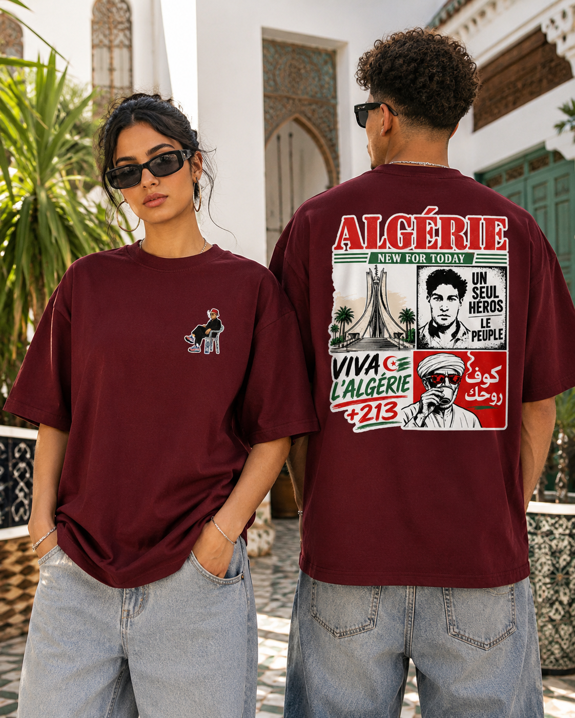 Algeria Graphic T-Shirt – Heavyweight Unisex Cotton Tee