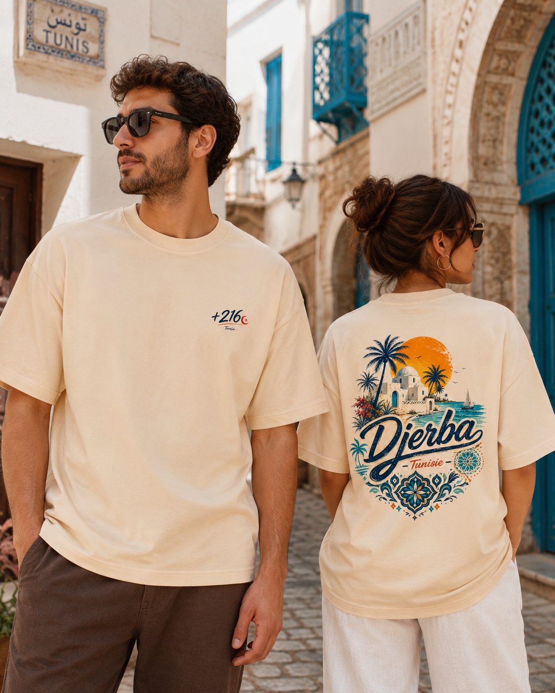 Djerba Tunisia Oversized Cotton T-Shirt