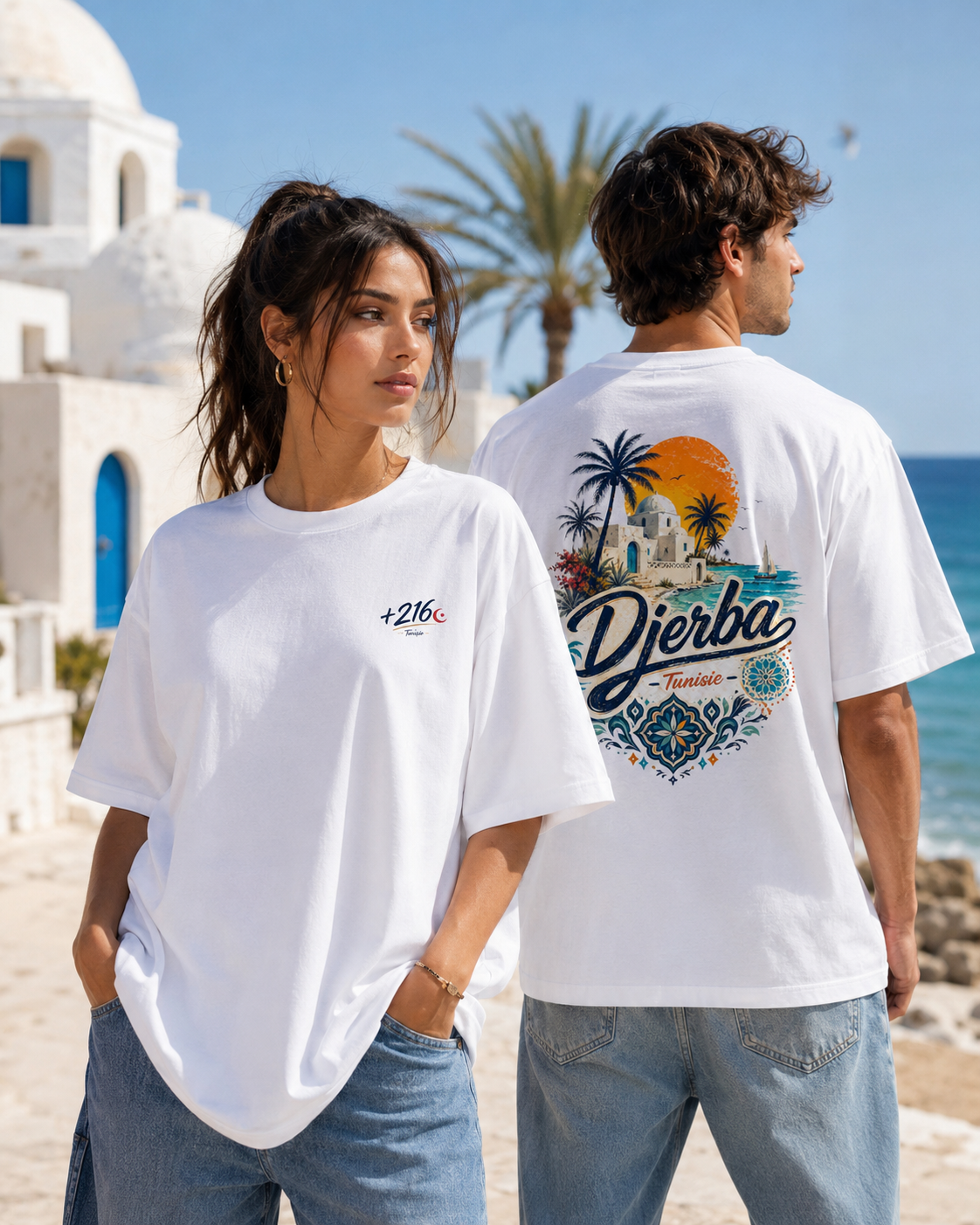 Djerba Tunisia Oversized Cotton T-Shirt
