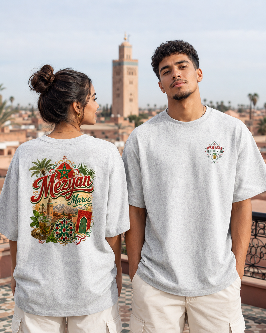 Mezyan Maroc Oversized Cotton T-Shirt