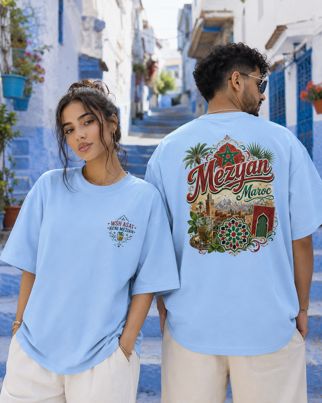 Mezyan Maroc Oversized Cotton T-Shirt