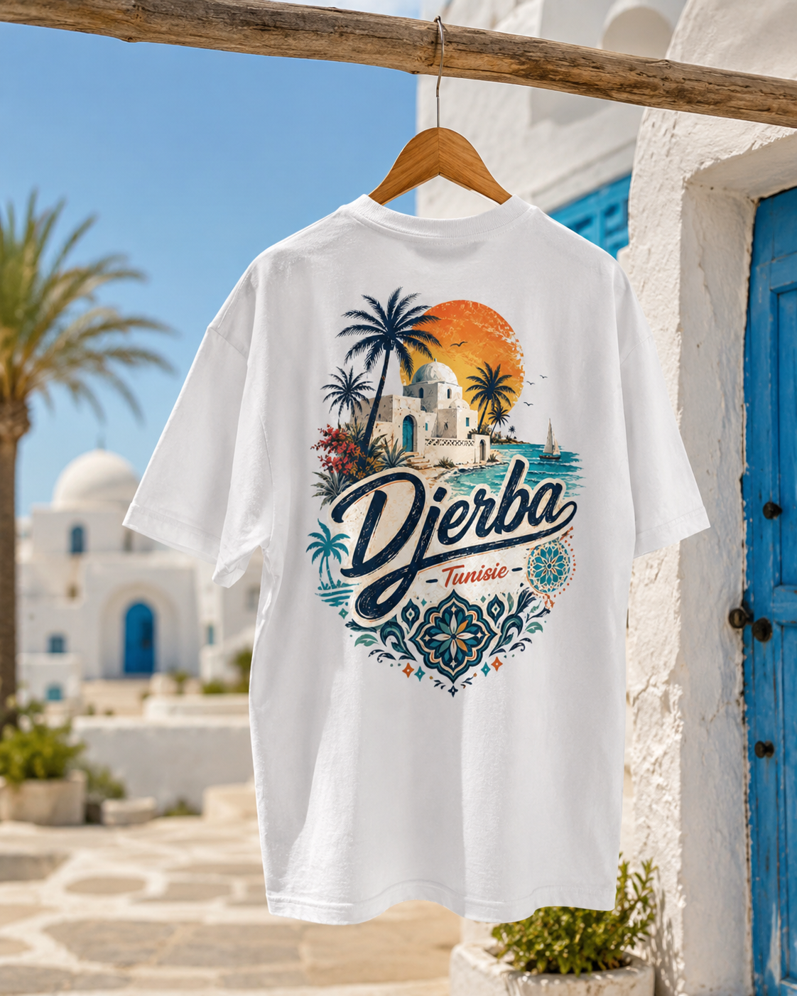 Djerba Tunisia Oversized Cotton T-Shirt