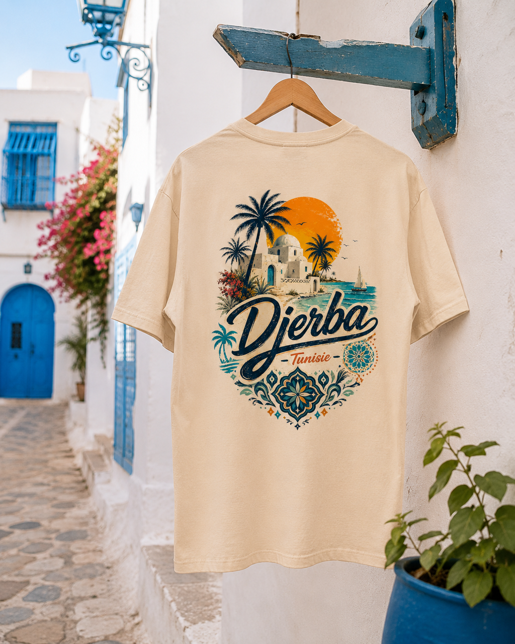 Djerba Tunisia Oversized Cotton T-Shirt