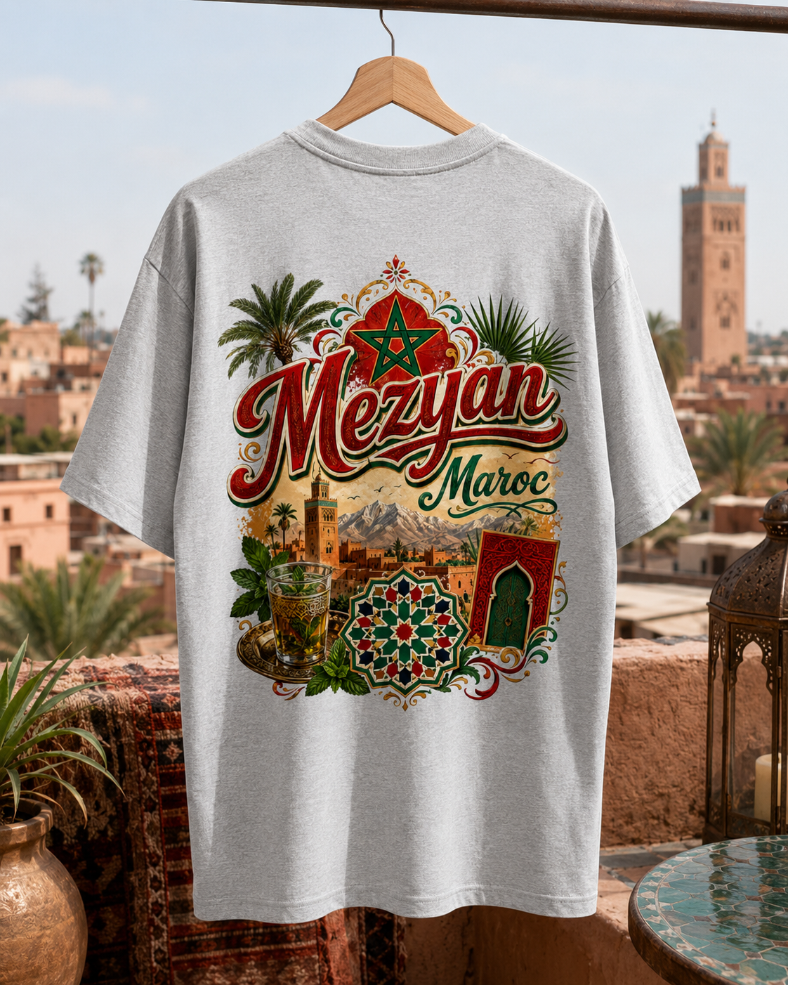 Mezyan Maroc Oversized Cotton T-Shirt