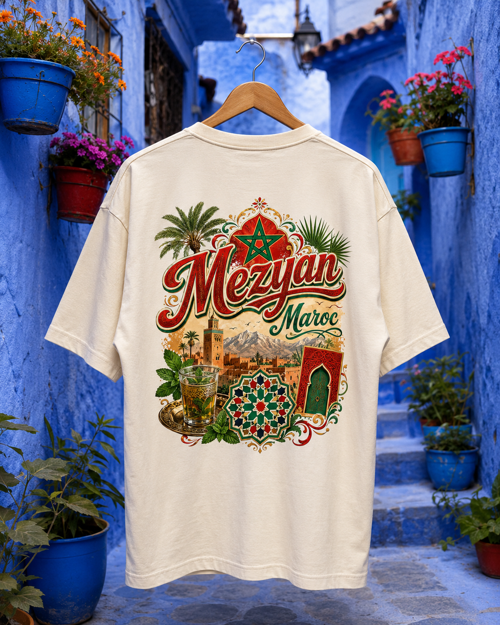 Mezyan Maroc Oversized Cotton T-Shirt