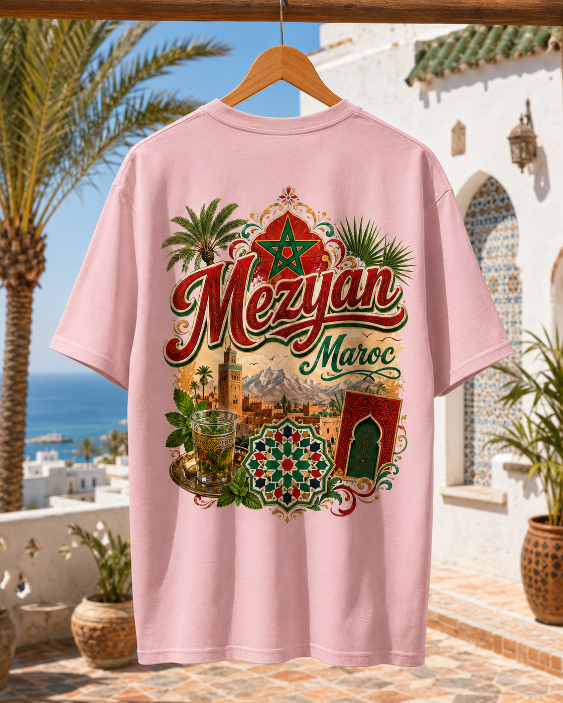 Mezyan Maroc Oversized Cotton T-Shirt