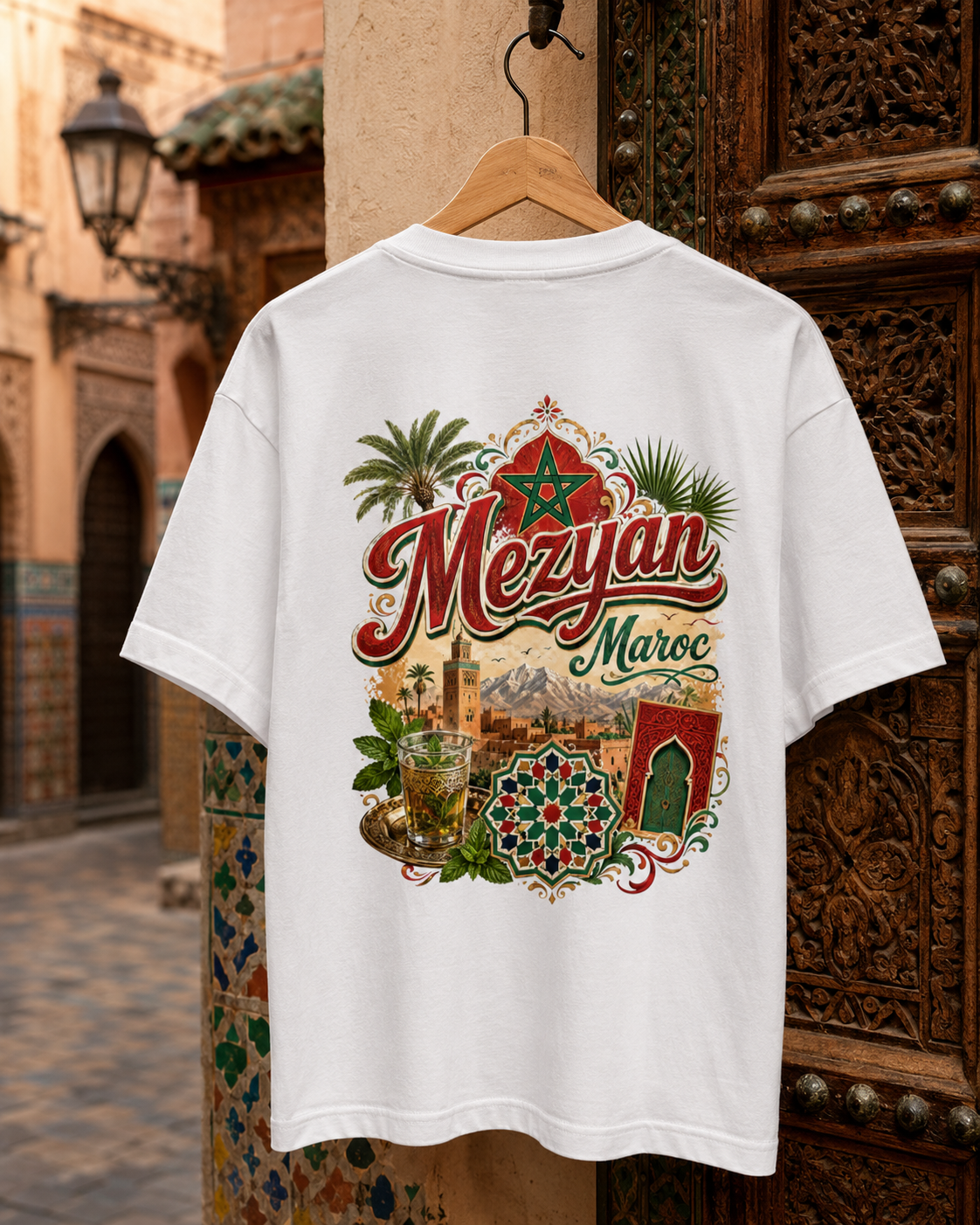Mezyan Maroc Oversized Cotton T-Shirt